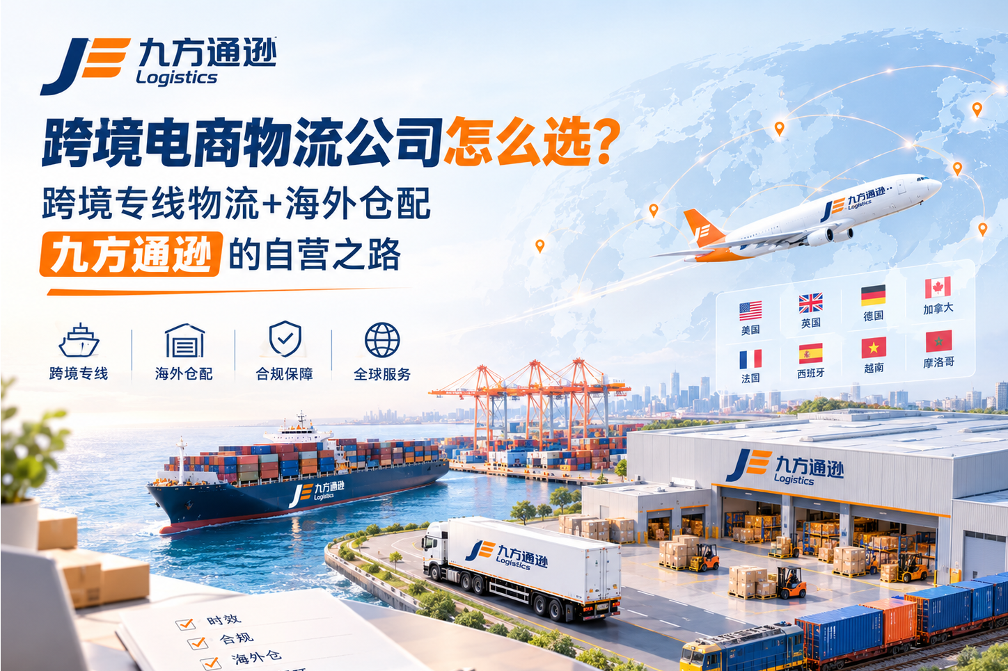 跨境电商物流公司怎么选?跨境专线物流+海外仓配九方通逊的自营之路
