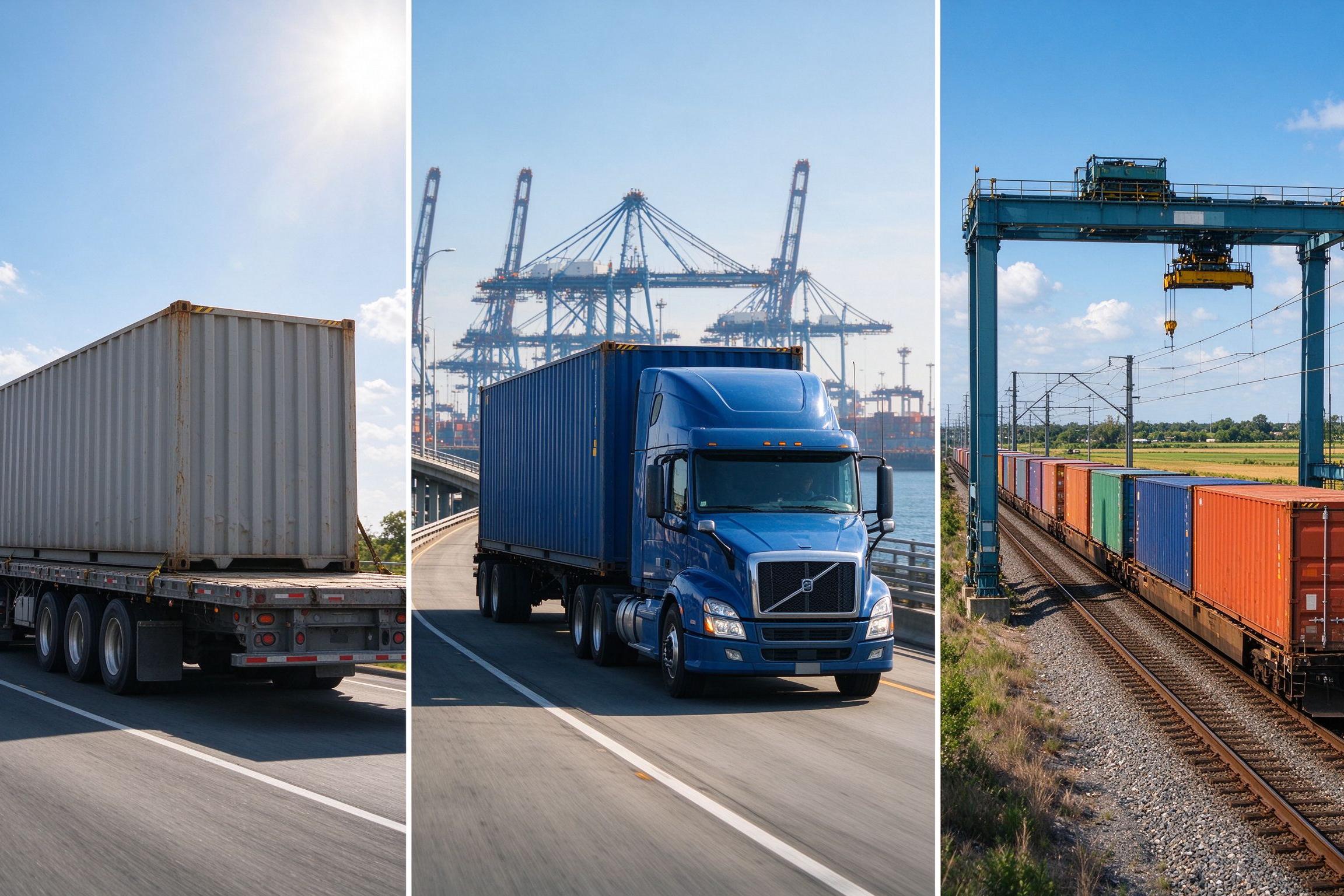 送货到港口的运输方式有哪些？拖车、集卡与铁运方式对比