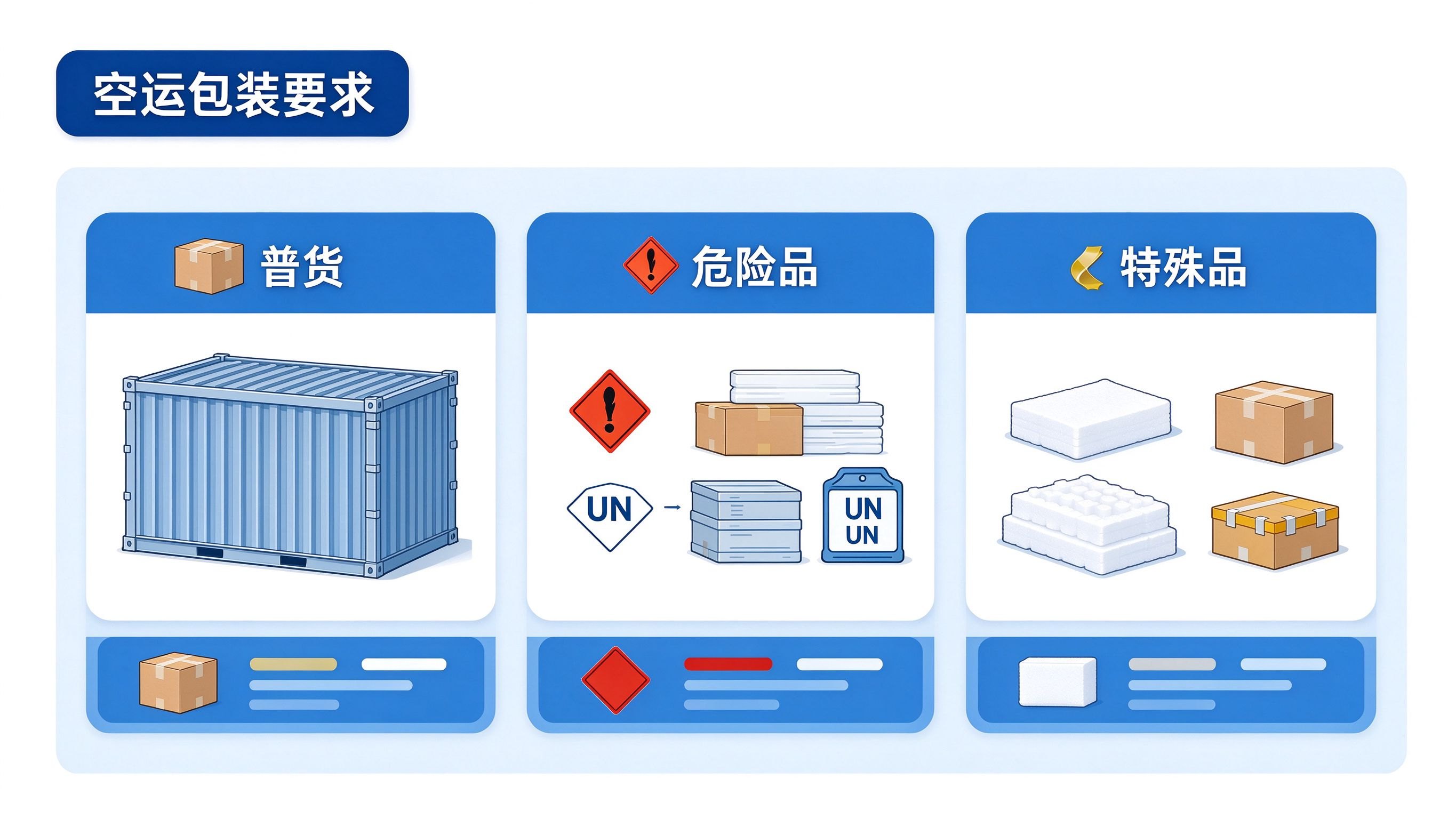 空运包装要求,危险品申报,三层包装