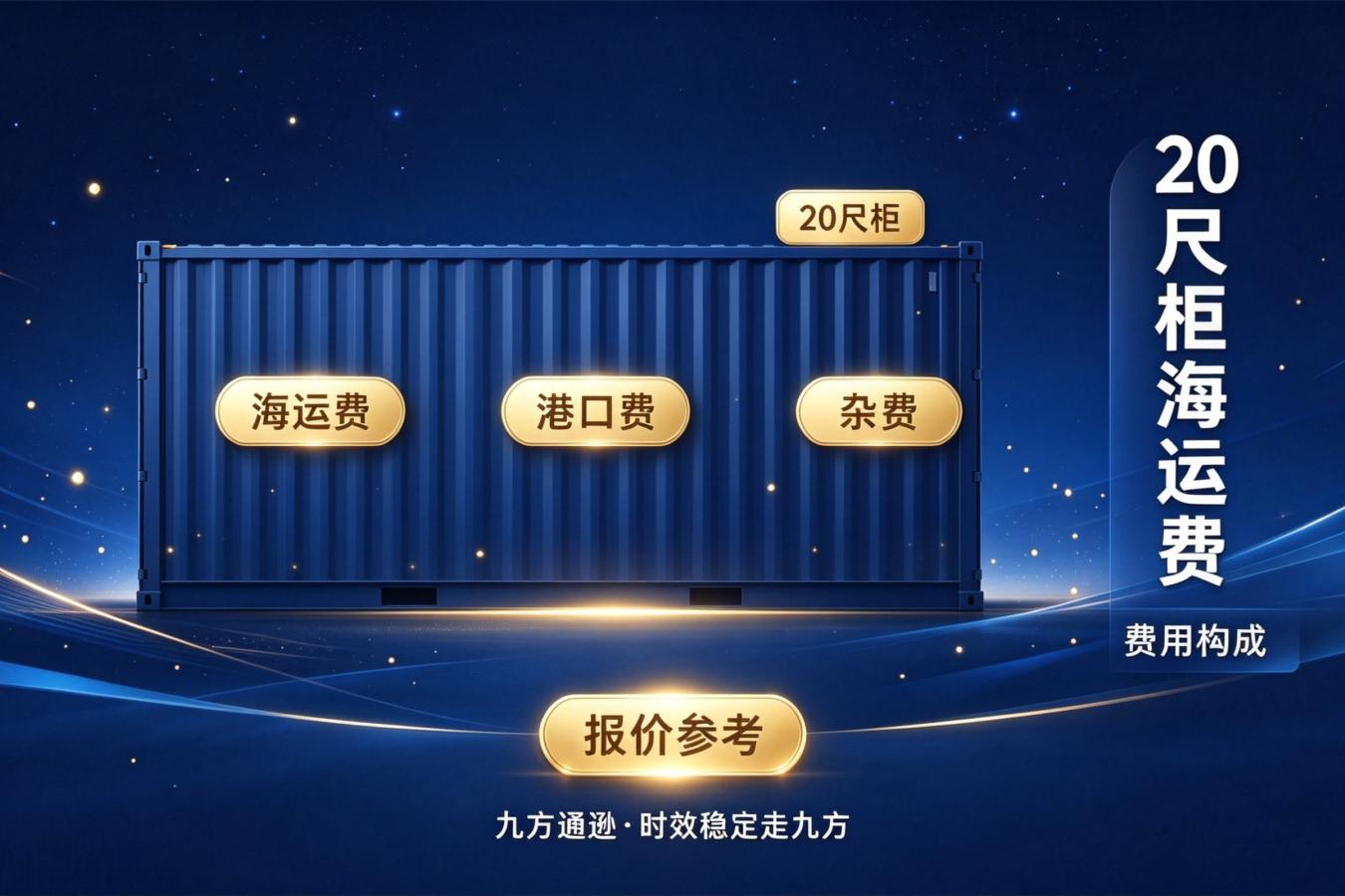 20尺柜海运费多少钱?费用构成与报价参考